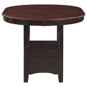 Mesa de comedor extensible ovalada Lavon de 60 pulgadas en color castaño