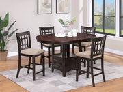 Mesa de comedor extensible ovalada Lavon de 60 pulgadas en color castaño