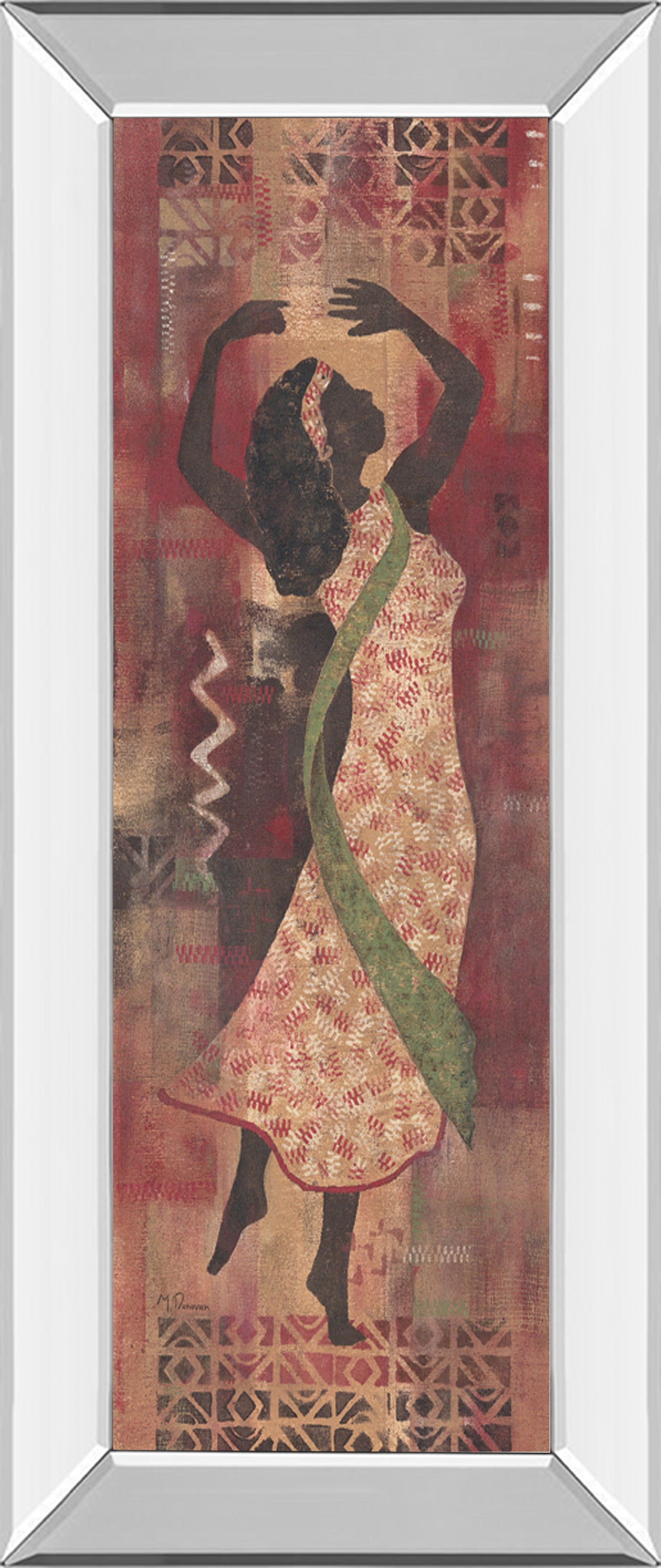 Mirrored Frame Graceful Reflection I By Maria Donovan