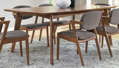 Mesa de comedor rectangular Malone de madera de 78 pulgadas en nogal oscuro