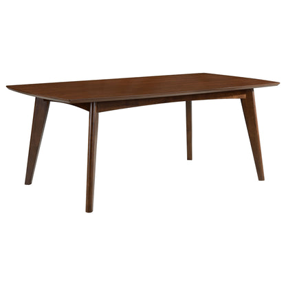 Mesa de comedor rectangular Malone de madera de 78 pulgadas en nogal oscuro