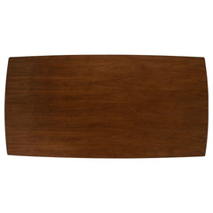 Mesa de comedor rectangular Malone de madera de 78 pulgadas en nogal oscuro