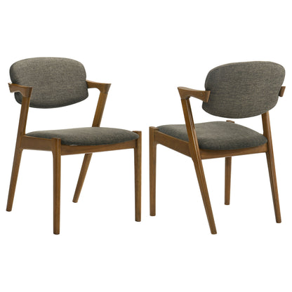 Malone Dark Walnut Padded Dining Chairs (Set of 2)