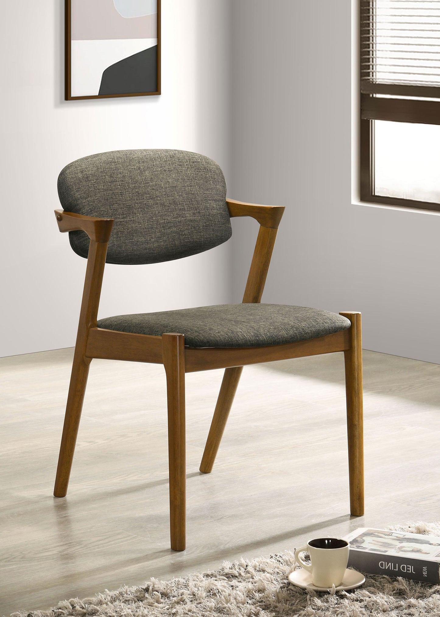 Malone Dark Walnut Padded Dining Chairs (Set of 2)