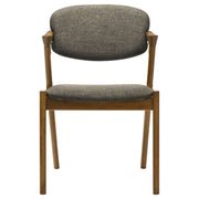 Silla de comedor Malone acolchada de madera en nogal oscuro (juego de 2)