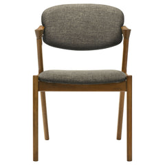 Silla de comedor Malone acolchada de madera en nogal oscuro (juego de 2)