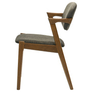 Silla de comedor Malone acolchada de madera en nogal oscuro (juego de 2)