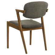 Silla de comedor Malone acolchada de madera en nogal oscuro (juego de 2)