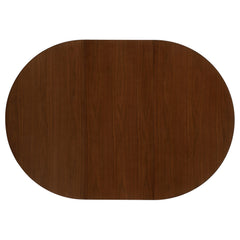 Juego de mesa de comedor ovalada Jedda en nogal oscuro
