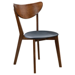 Juego de mesa de comedor ovalada Jedda en nogal oscuro