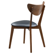 Juego de mesa de comedor ovalada Jedda en nogal oscuro