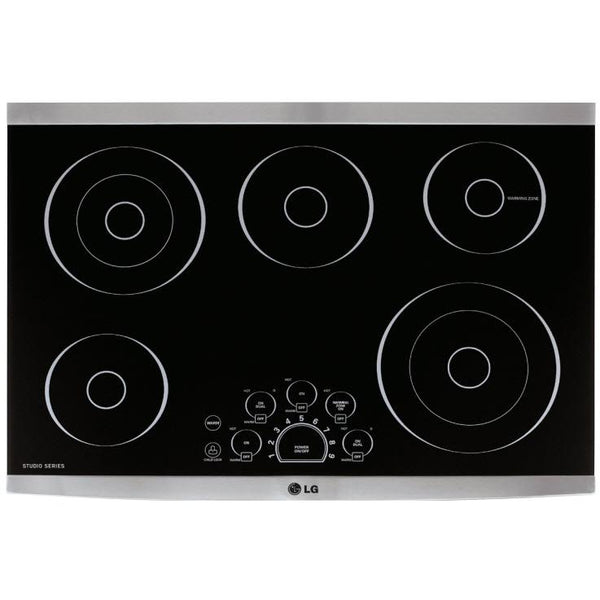 LG STUDIO Studio 30-inch Built-In Electric Cooktop with SmoothTouch™ Controls LSCE305ST