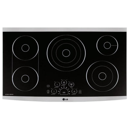  LG STUDIO 36-inch Built-In Electric Cooktop with SmoothTouch™ Controls LSCE365ST IMAGE 1
