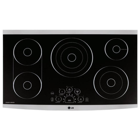  LG STUDIO 36-inch Built-In Electric Cooktop with SmoothTouch™ Controls LSCE365ST IMAGE 1
