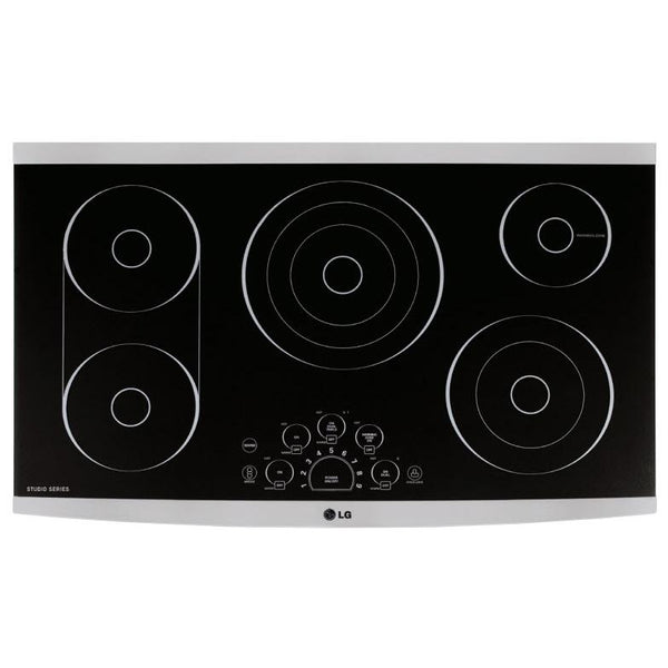 LG STUDIO 36-inch Built-In Electric Cooktop with SmoothTouch™ Controls LSCE365ST
