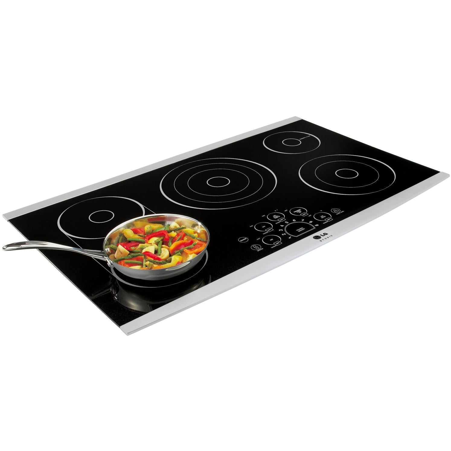 LG STUDIO 36-inch Built-In Electric Cooktop with SmoothTouch™ Controls LSCE365ST IMAGE 2
