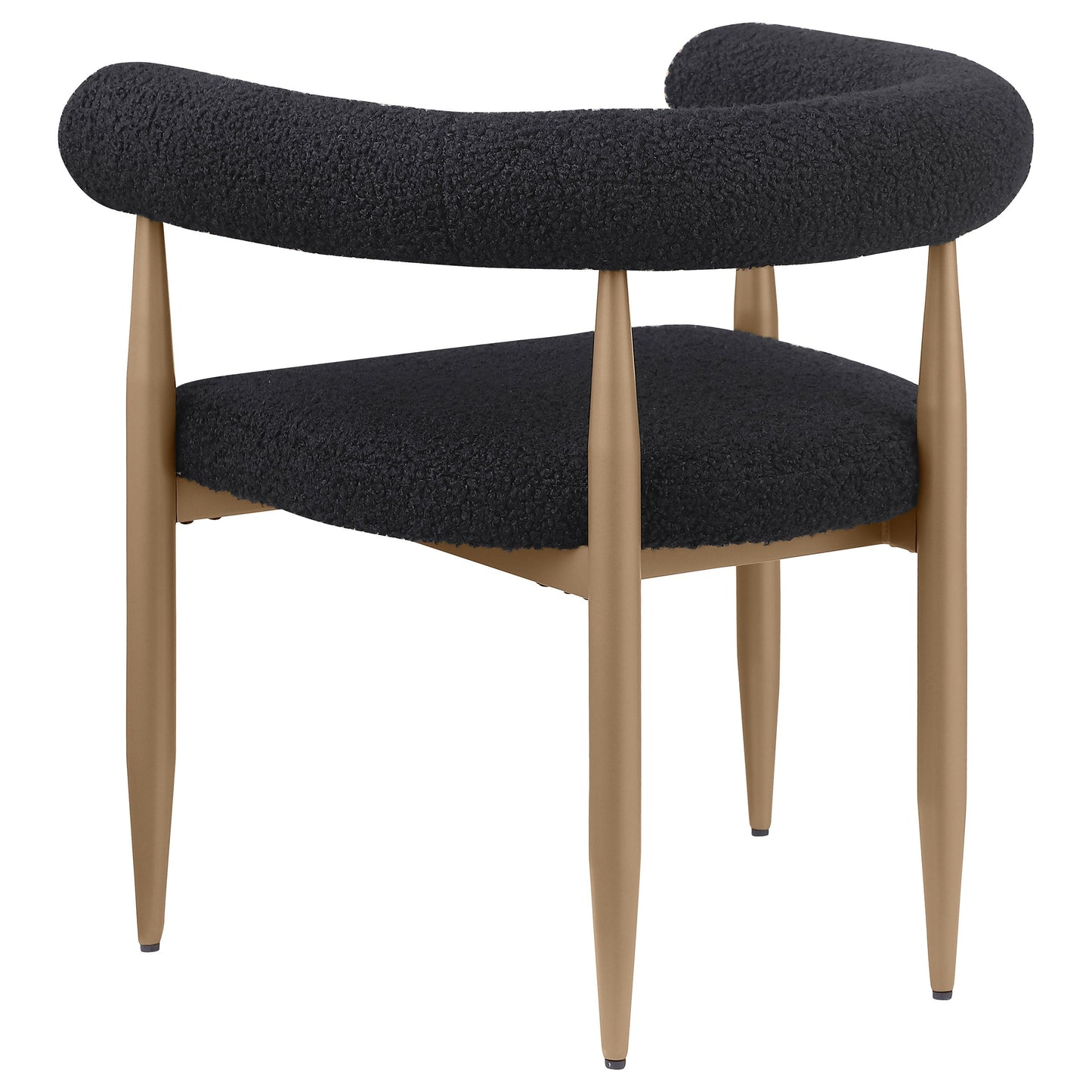 Juego de mesa de comedor Edson rectangular con tapa de vidrio, color bronce