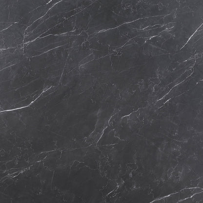 Camden Round Faux Marble Top Dining Table Set Black