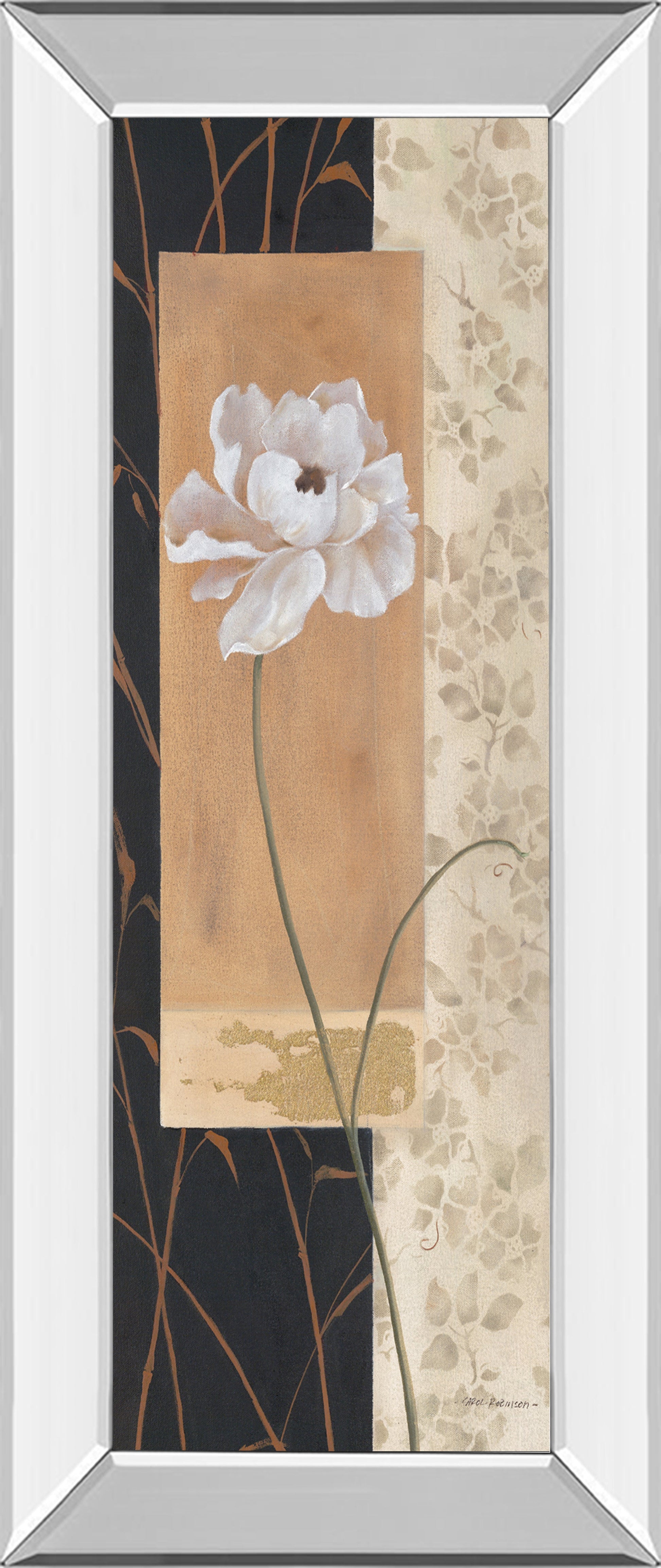 Mirrored Frame Black & Gold I By Carol Robinson
