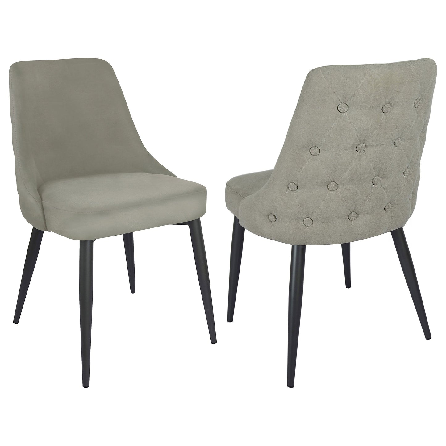 Silla de comedor tapizada Cosmo gris (juego de 2)