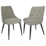 Silla de comedor tapizada Cosmo gris (juego de 2)