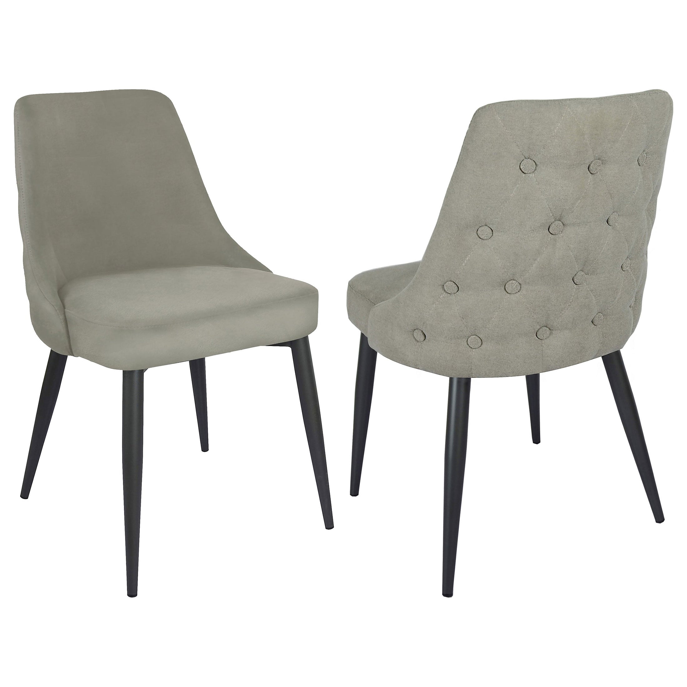 Silla de comedor tapizada Cosmo gris (juego de 2)