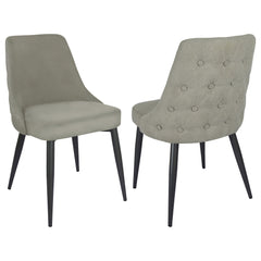 Silla de comedor tapizada Cosmo gris (juego de 2)