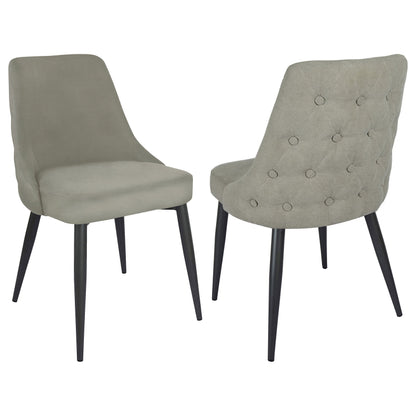 Silla de comedor tapizada Cosmo gris (juego de 2)