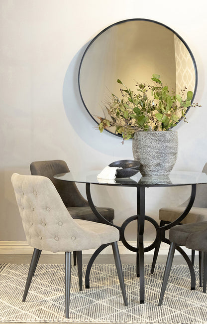 Silla de comedor tapizada Cosmo gris (juego de 2)