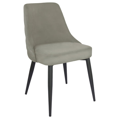 Silla de comedor tapizada Cosmo gris (juego de 2)