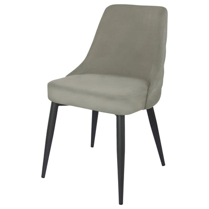 Silla de comedor tapizada Cosmo gris (juego de 2)