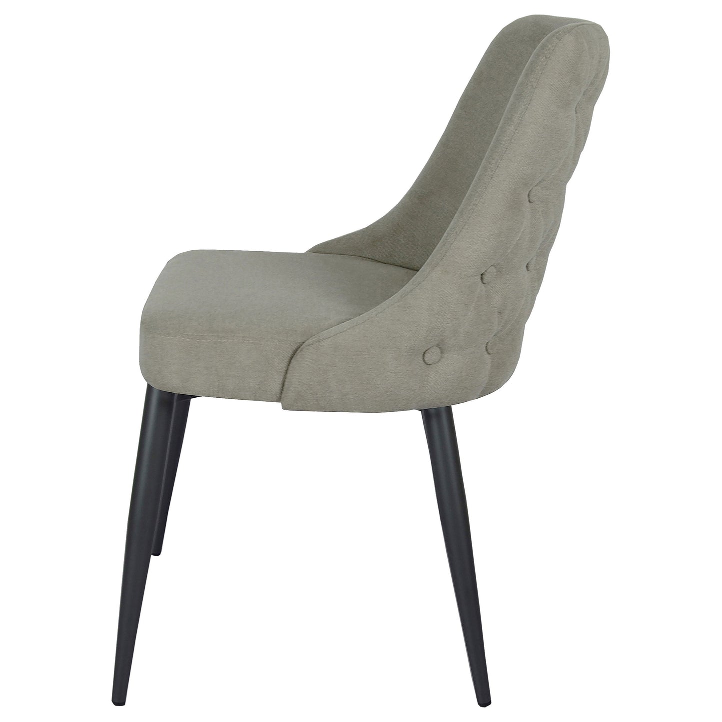 Silla de comedor tapizada Cosmo gris (juego de 2)