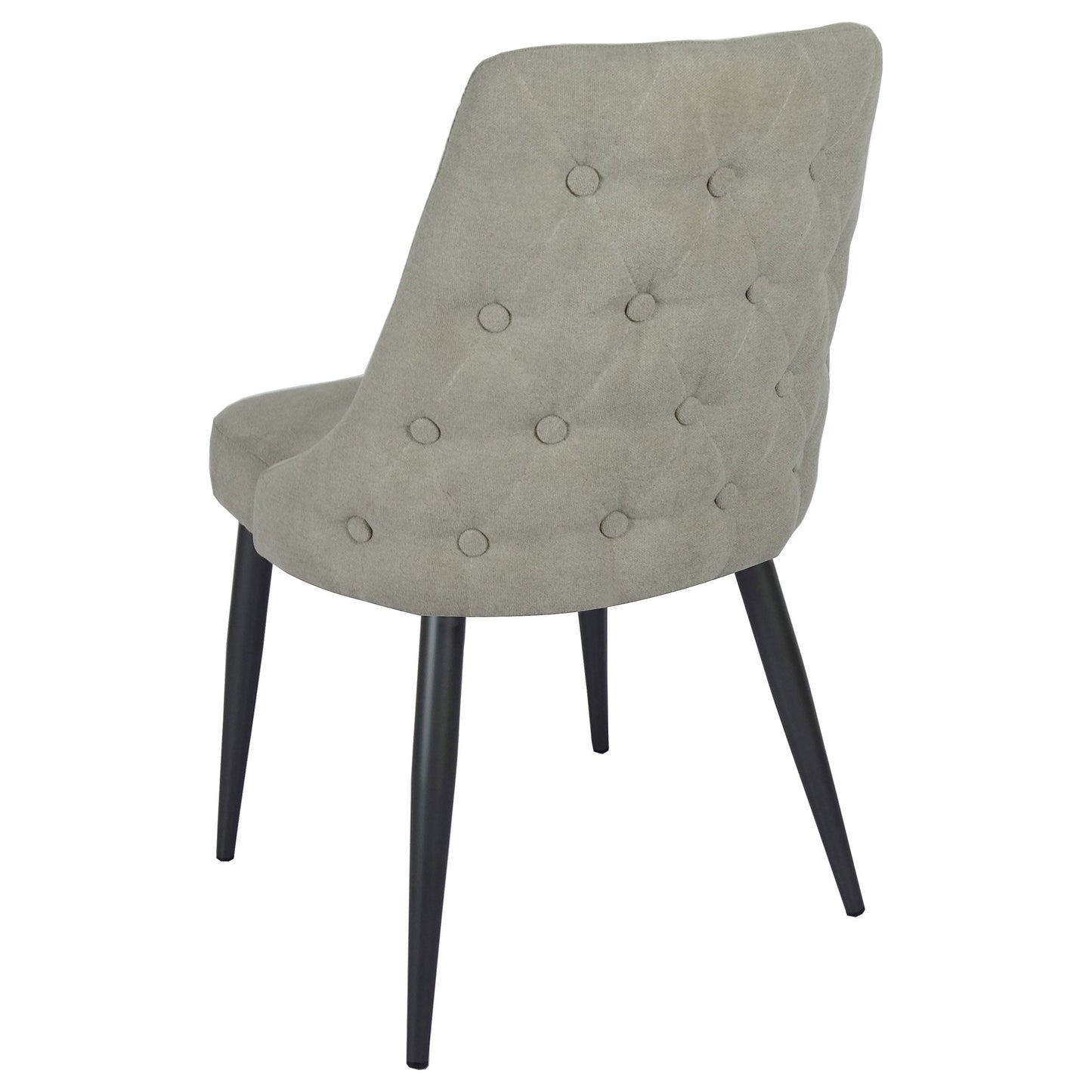 Silla de comedor tapizada Cosmo gris (juego de 2)