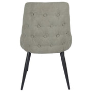 Silla de comedor tapizada Cosmo gris (juego de 2)