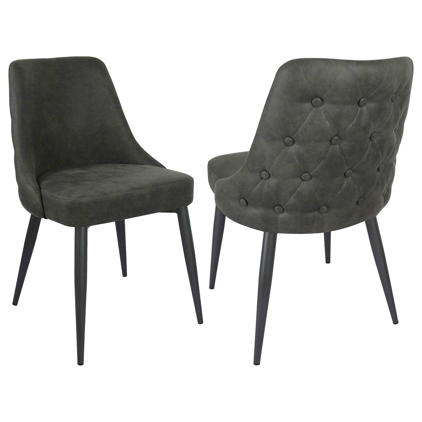 Silla de comedor tapizada Cosmo gris (juego de 2)