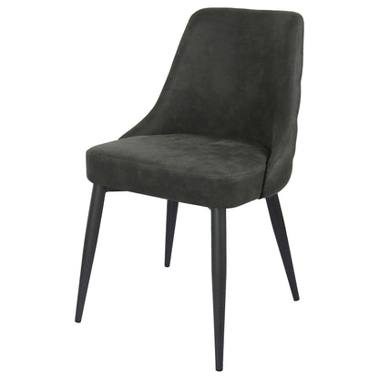 Silla de comedor tapizada Cosmo gris (juego de 2)