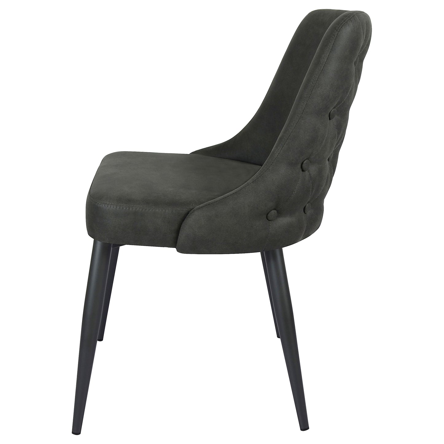 Silla de comedor tapizada Cosmo gris (juego de 2)