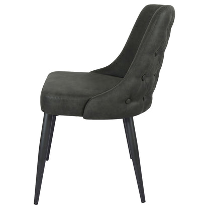 Silla de comedor tapizada Cosmo gris (juego de 2)
