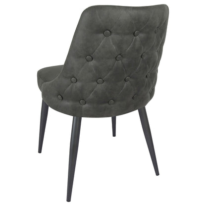 Silla de comedor tapizada Cosmo gris (juego de 2)