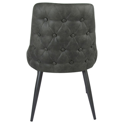 Silla de comedor tapizada Cosmo gris (juego de 2)