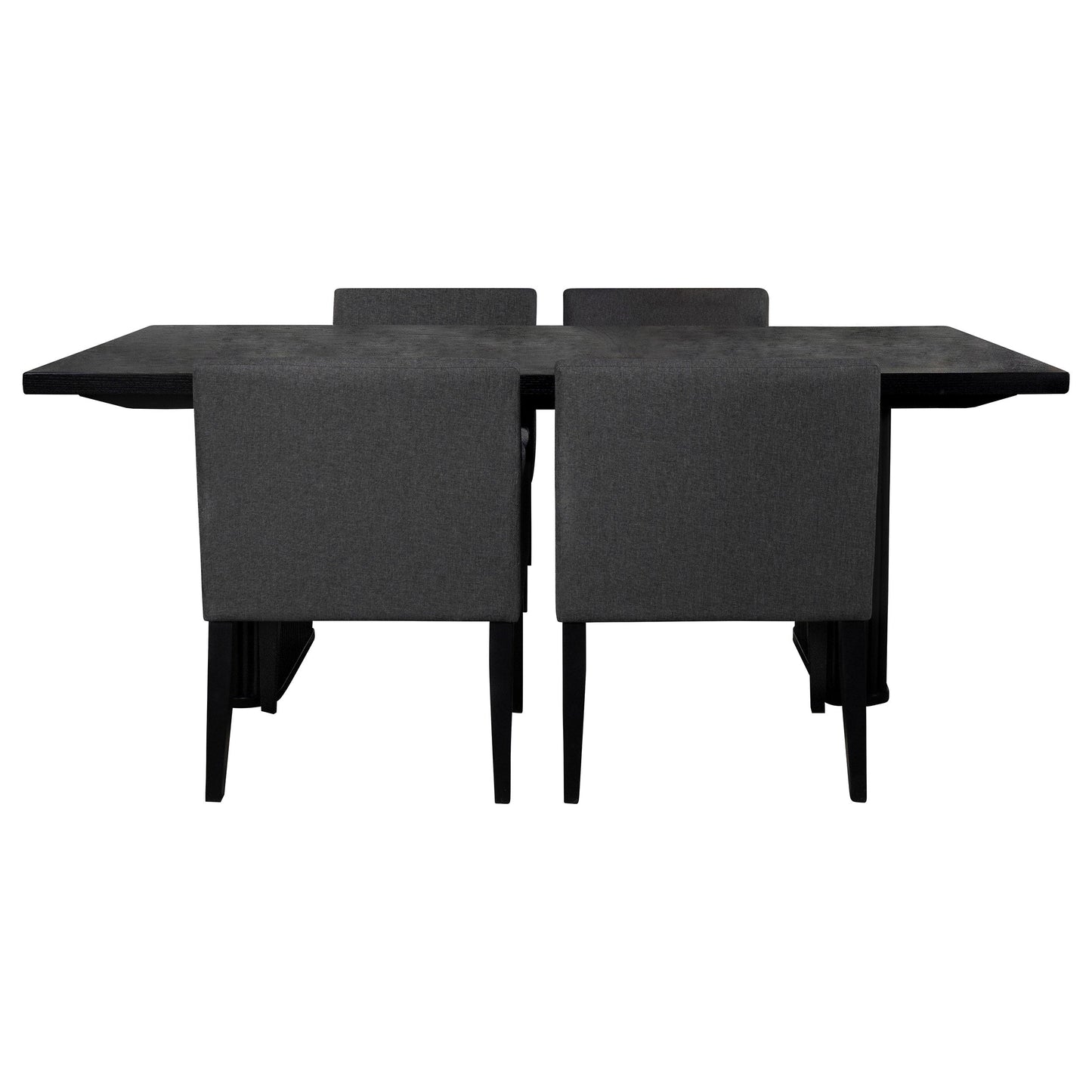 Juego de mesa de comedor rectangular Catherine en color negro