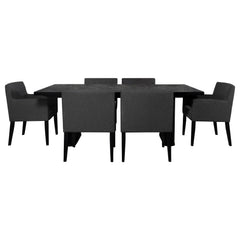 Catherine Rectangular Dining Table Set Black