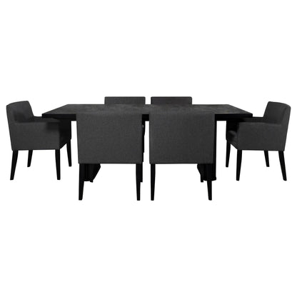 Juego de mesa de comedor rectangular Catherine en color negro