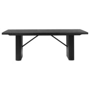 Mesa de comedor rectangular de madera Catherine de 84 pulgadas, color negro