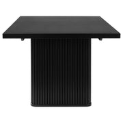 Mesa de comedor rectangular de madera Catherine de 84 pulgadas, color negro
