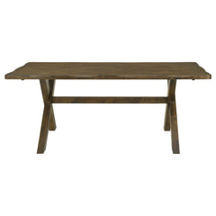 Mesa de comedor rectangular Alston de 71 pulgadas con nudos en color nuez moscada