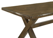 Mesa de comedor rectangular Alston de 71 pulgadas con nudos en color nuez moscada