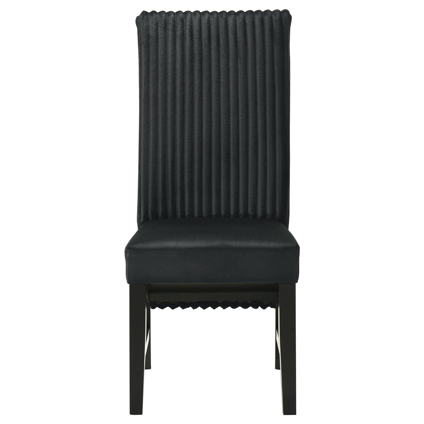 Silla de comedor tapizada Barrand negra (juego de 2)