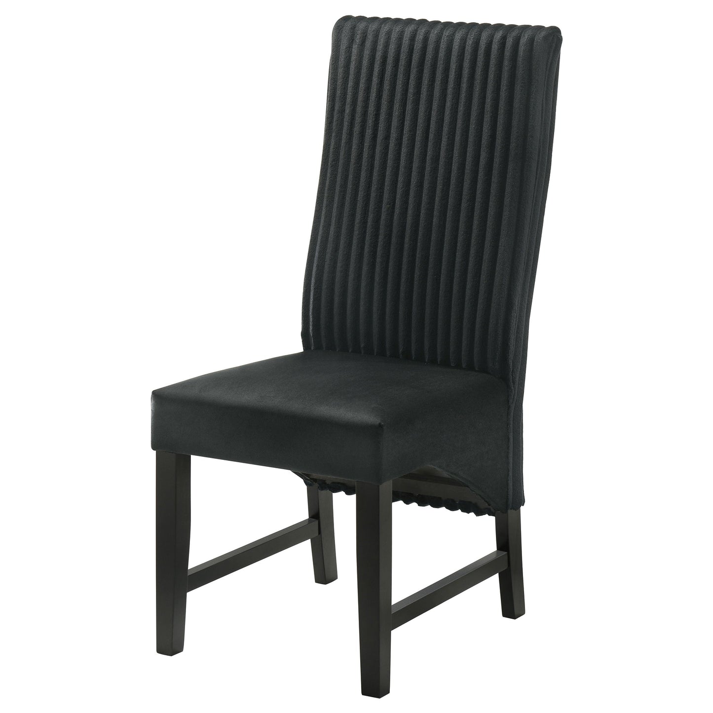 Silla de comedor tapizada Barrand negra (juego de 2)