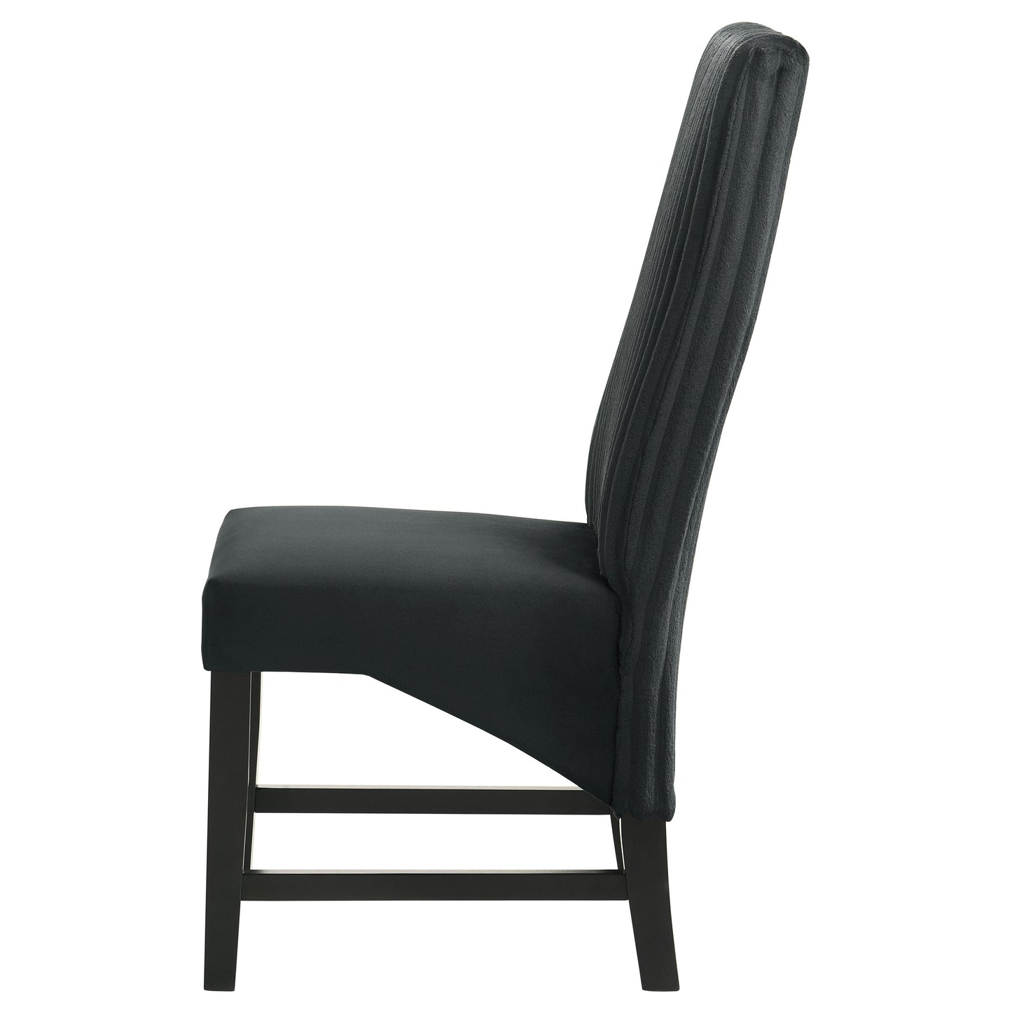 Silla de comedor tapizada Barrand negra (juego de 2)